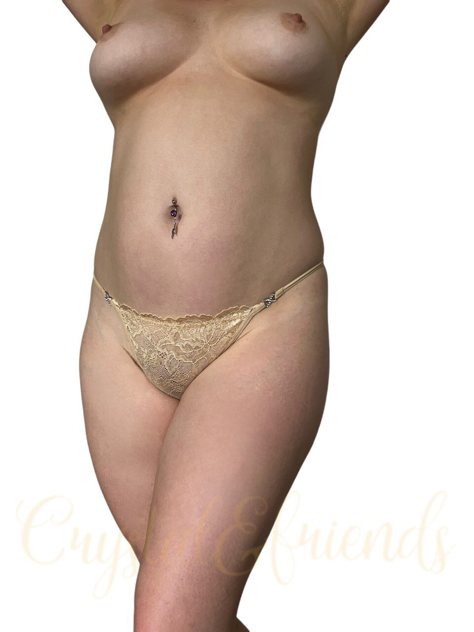 Pretty Lacy G-string with silver link detail - Image 6