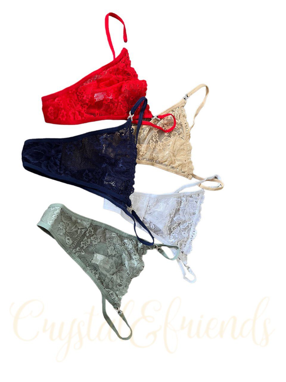 Pretty Lacy G-string with silver link detail - Image 7